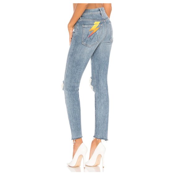 MOTHER | The Stunner Ankle Step Fray Jeans (Helter Skelter) Size 32 NWT - Picture 1 of 16